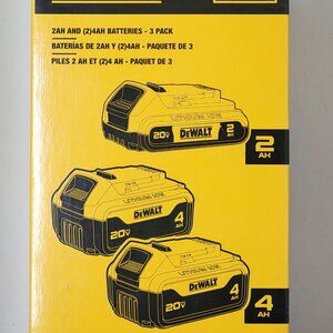 DeWalt 20V MAX Lithium-Ion 2.0 Ah and (2) 4.0 Ah Battery Packs (3-Pack)